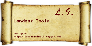 Landesz Imola névjegykártya